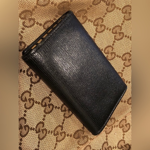 Gucci Square "G" Logo Black Leather Card/KEYS Walet Pouch Case - Picture 11 of 16